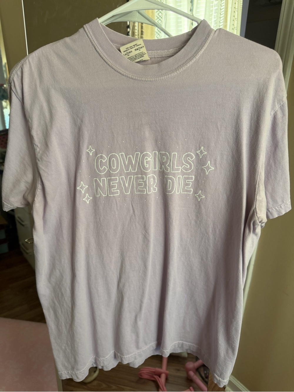 Comfort Colors Lavender "Cowgirls Never Die" Graphic Tee
